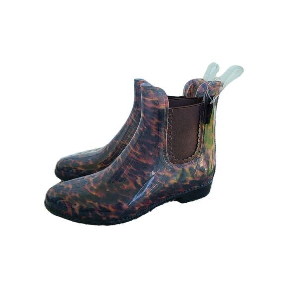 Jack Rogers Shoes - Jack Rogers Sallie Tortoise Shell Print Rain Boots Sz 9M Quiet Luxury Preppy